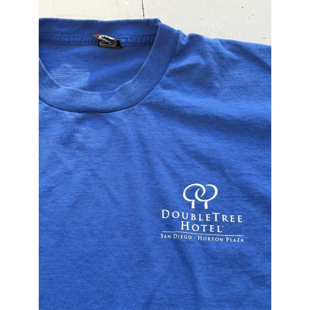 Men's Vintage Best Fruit T-Shirt Blue San Diego XL Single Stitch 90s Hotel Tree